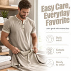 ⌛Limited Time Offer – Men’s Breathable Short Sleeve Henley Shirt