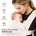 Porte-bébé ergonomique pour nouveau-nés et tout-petits – Conception respirante en coton et lin