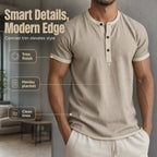 ⌛Limited Time Offer – Men’s Breathable Short Sleeve Henley Shirt