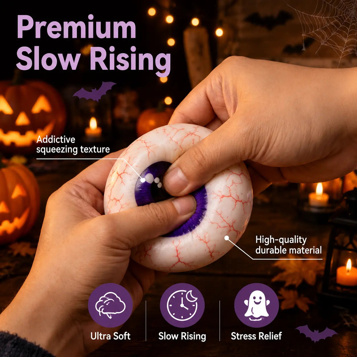 Halloween Ghost Dumpling Squishy Toy Set