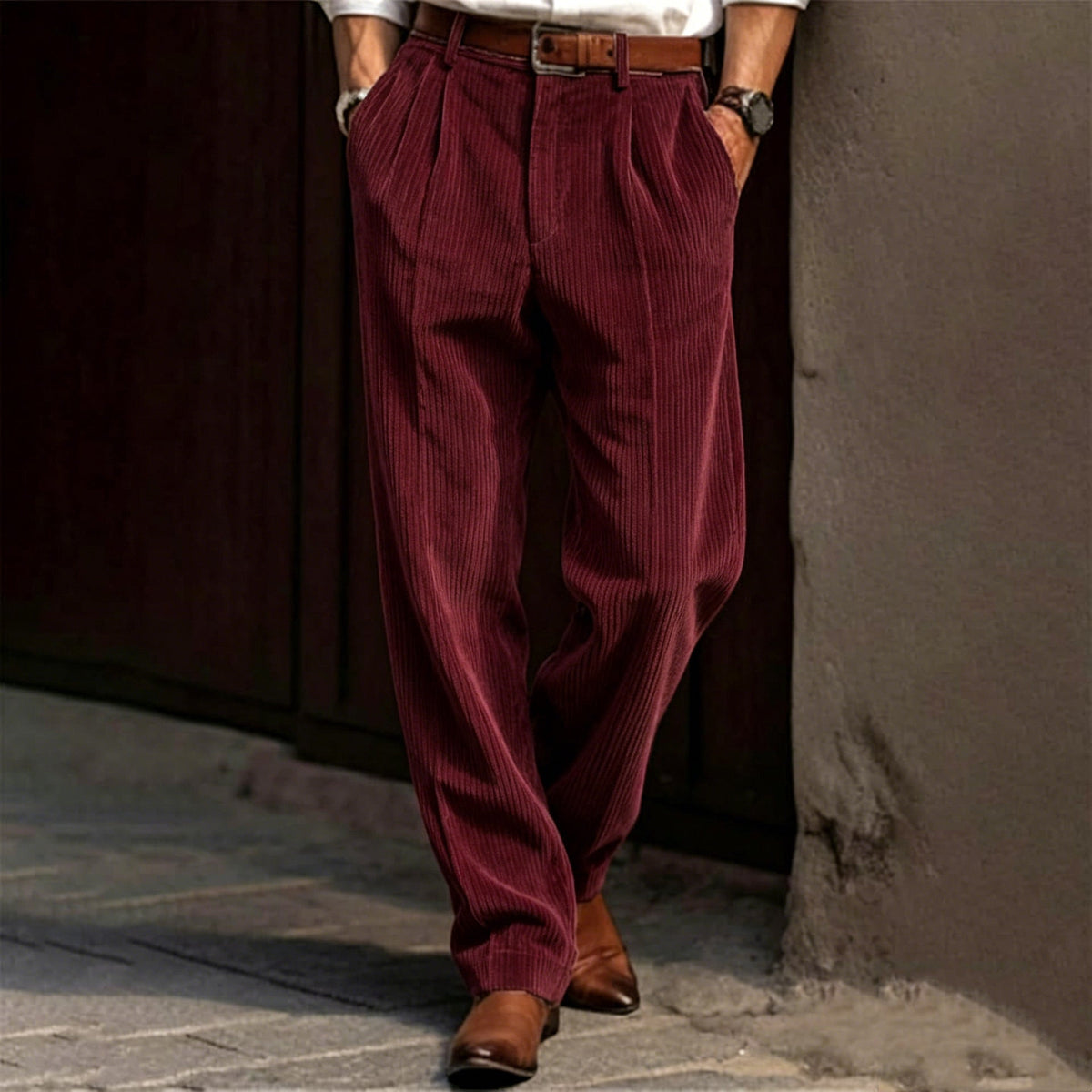 Men's Premium Corduroy Straight Leg Pants