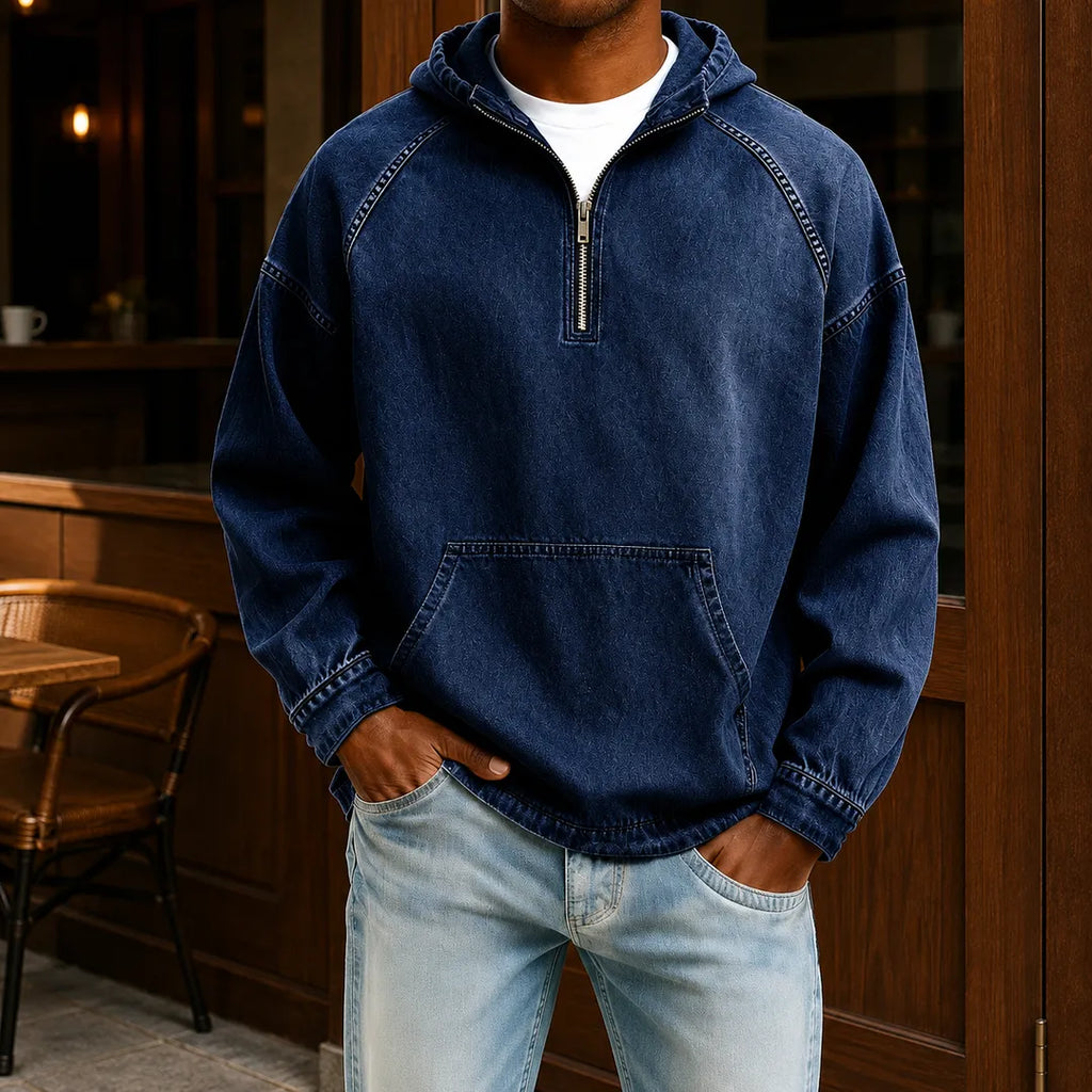 Quarter-Zip Hooded Pullover