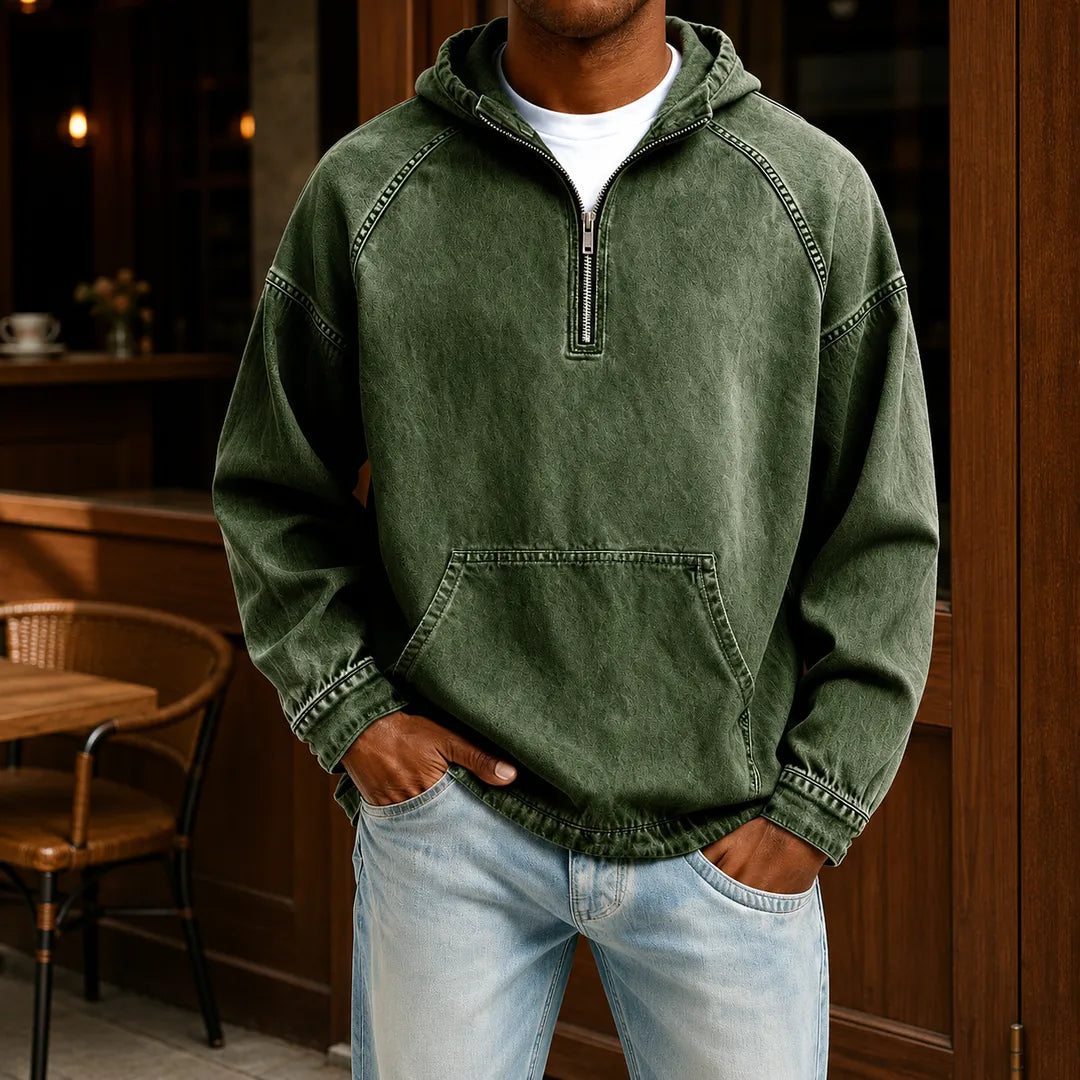 Quarter-Zip Hooded Pullover