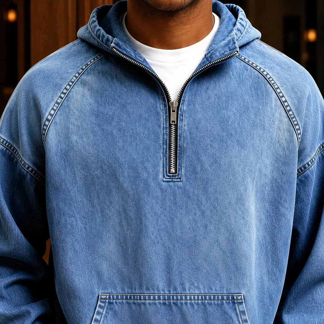 Quarter-Zip Hooded Pullover