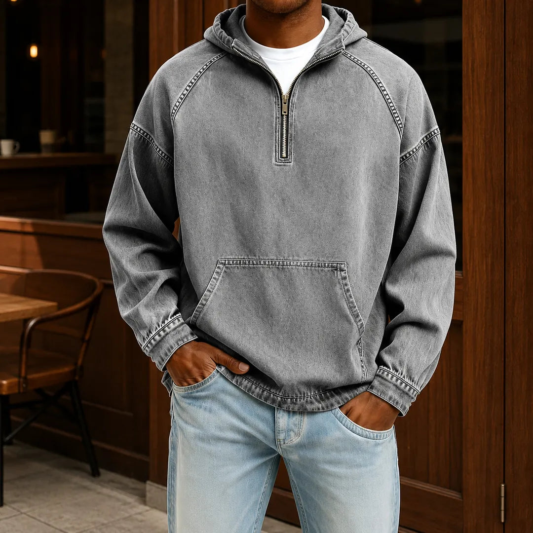 Quarter-Zip Hooded Pullover