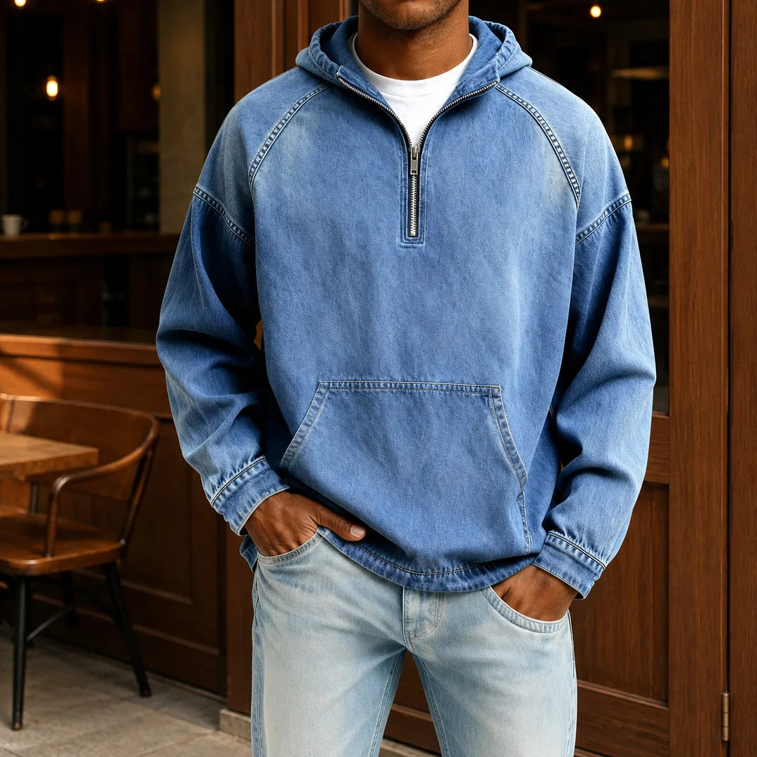 Quarter-Zip Hooded Pullover