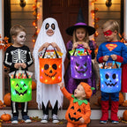 Seaux de bonbons d'Halloween à LED – Ensemble de 3 ou 4 pièces pour la cueillette de bonbons