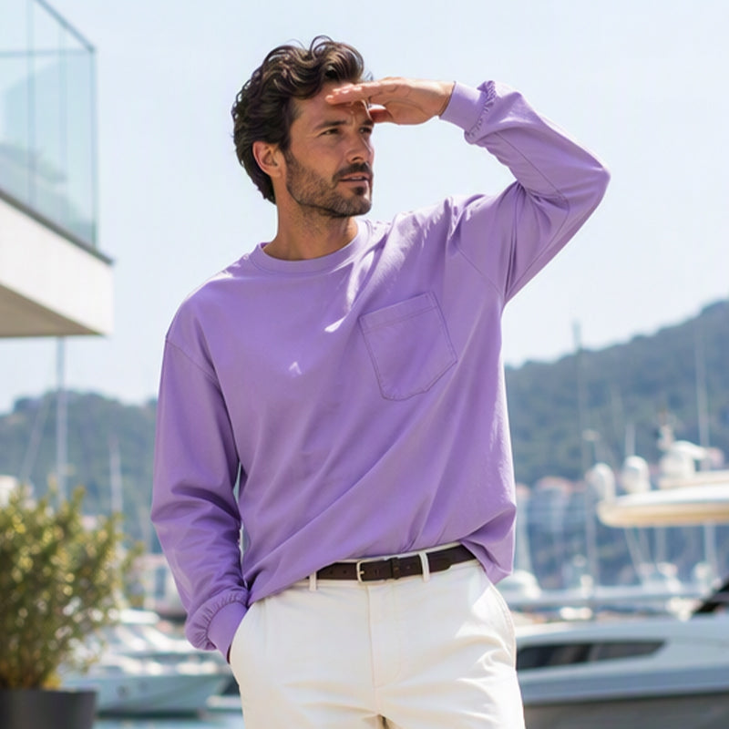 👕Men's Loose-Fit Long Sleeve T-Shirt – Everyday Comfort & Effortless Style
