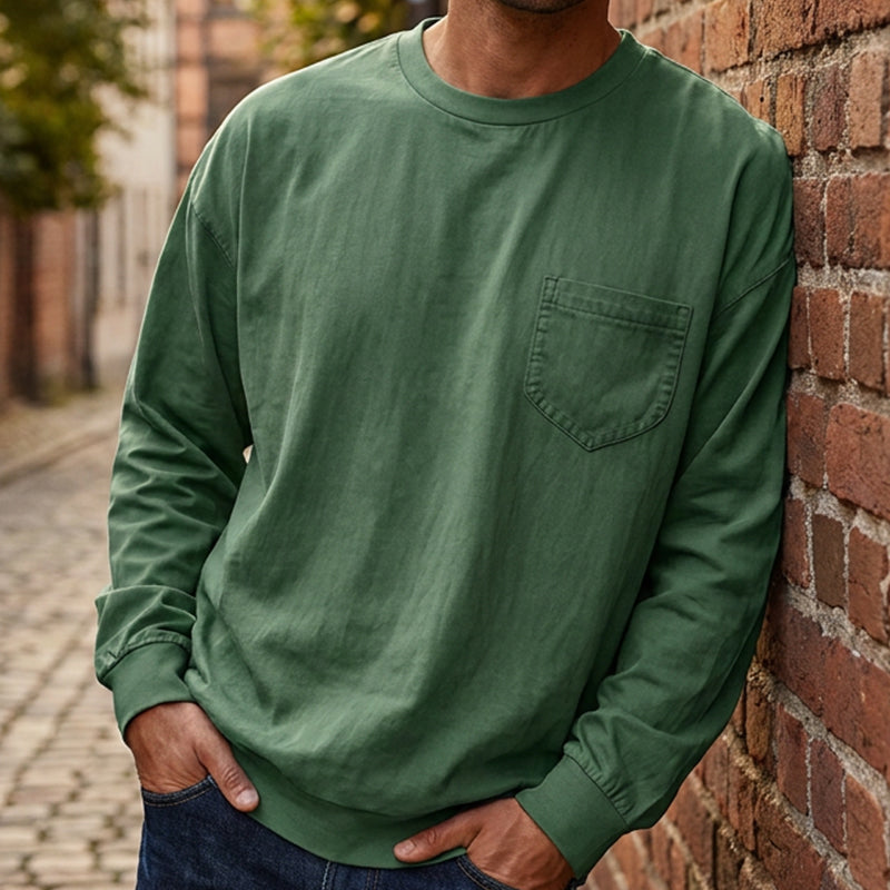 👕Men's Loose-Fit Long Sleeve T-Shirt – Everyday Comfort & Effortless Style