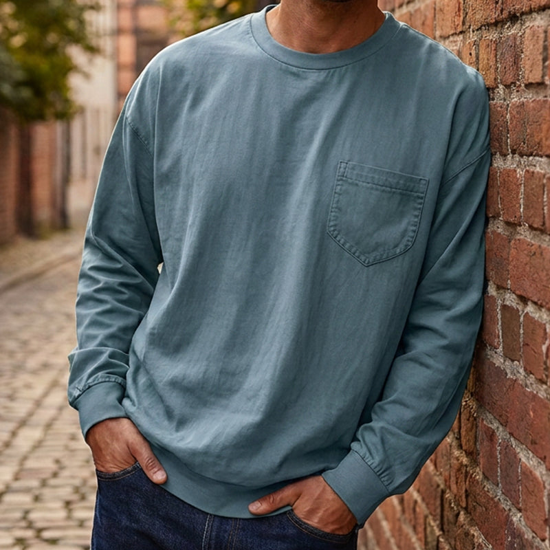 👕Men's Loose-Fit Long Sleeve T-Shirt – Everyday Comfort & Effortless Style